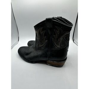 Ariat Womens 10B Black Leather Ankle Boots Zipper Western Paddock Boots